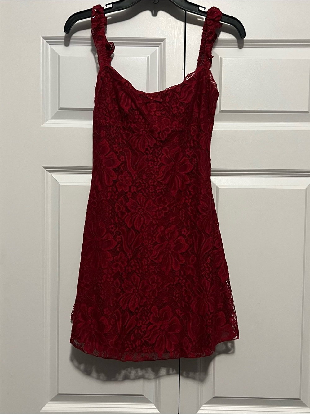 Princess Polly Beacall Red Lace Mini Dress